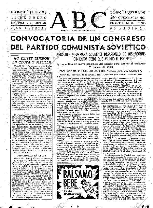 ABC MADRID 12-01-1961 página 23
