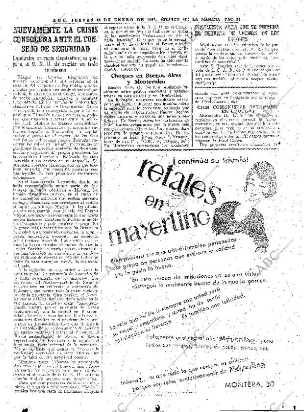 ABC MADRID 12-01-1961 página 31