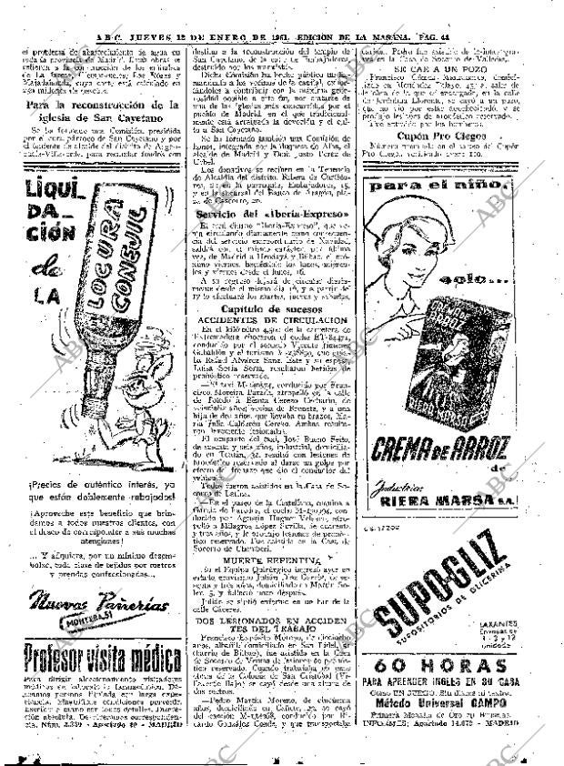 ABC MADRID 12-01-1961 página 44
