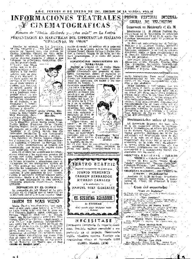 ABC MADRID 12-01-1961 página 51