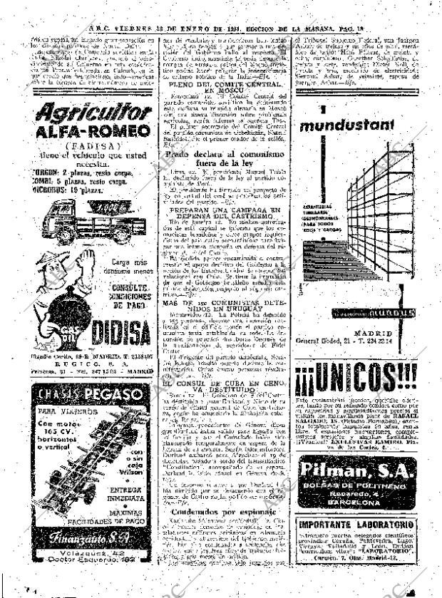 ABC MADRID 13-01-1961 página 18