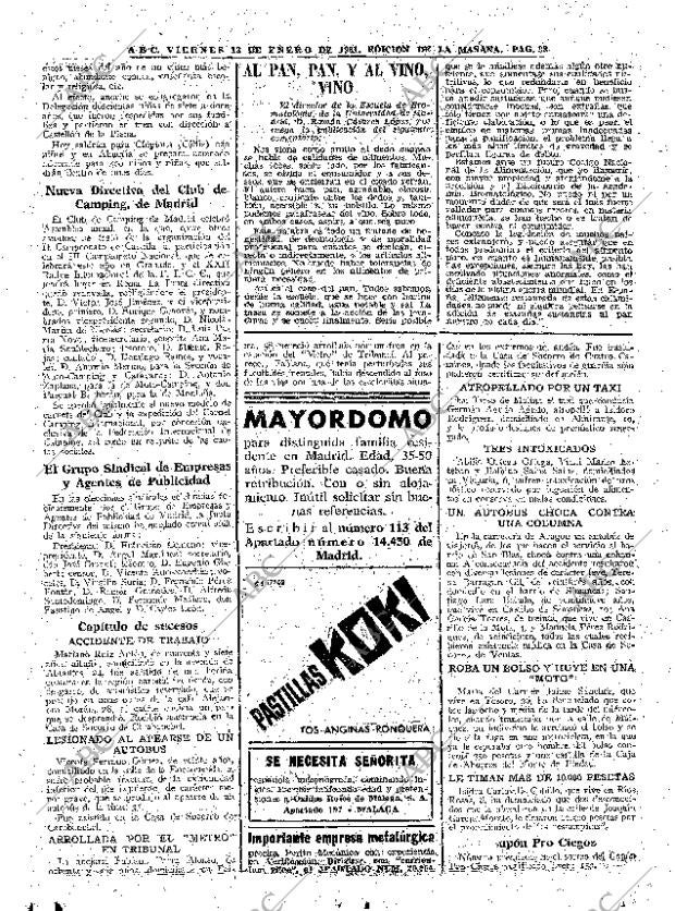 ABC MADRID 13-01-1961 página 38