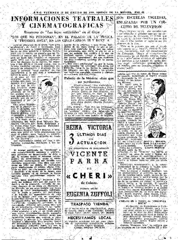 ABC MADRID 13-01-1961 página 43