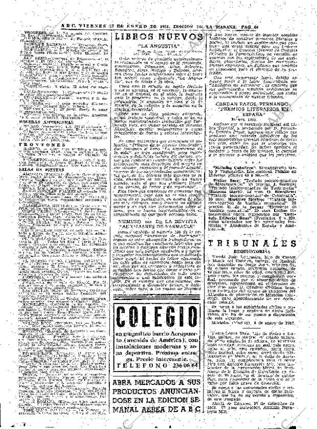 ABC MADRID 13-01-1961 página 46