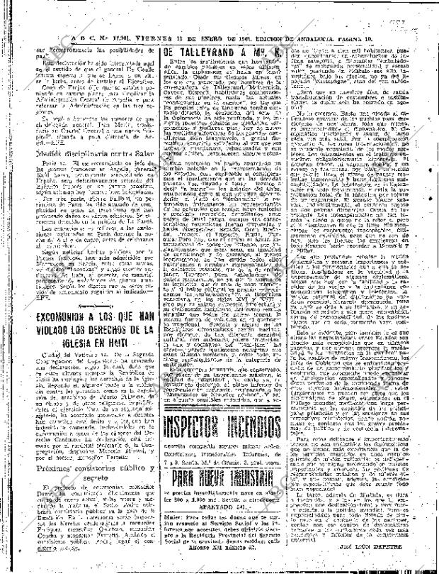 ABC SEVILLA 13-01-1961 página 10