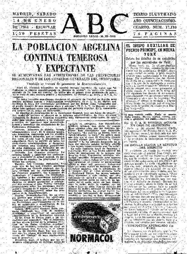 ABC MADRID 14-01-1961 página 31