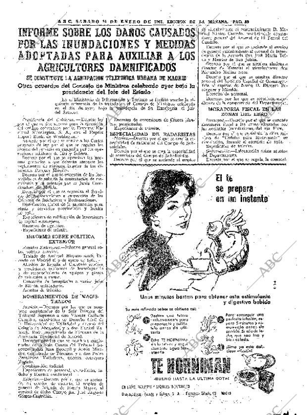ABC MADRID 14-01-1961 página 39