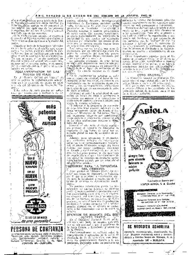 ABC MADRID 14-01-1961 página 44