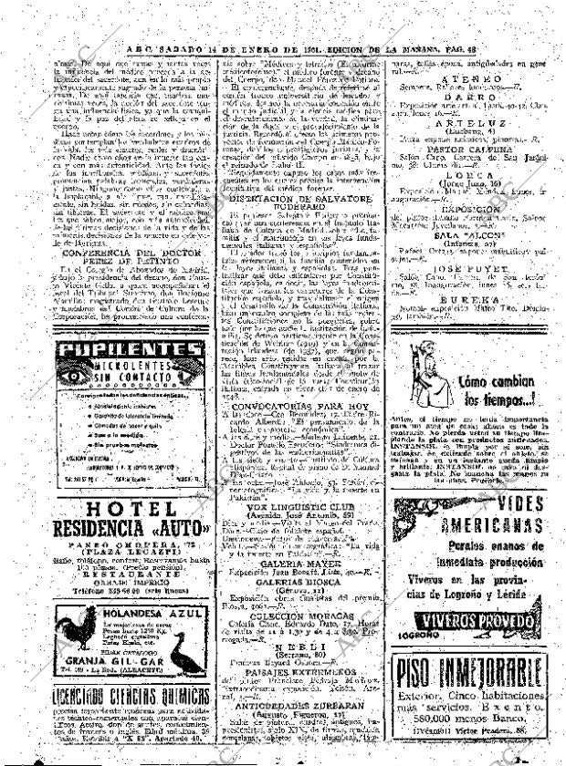 ABC MADRID 14-01-1961 página 48