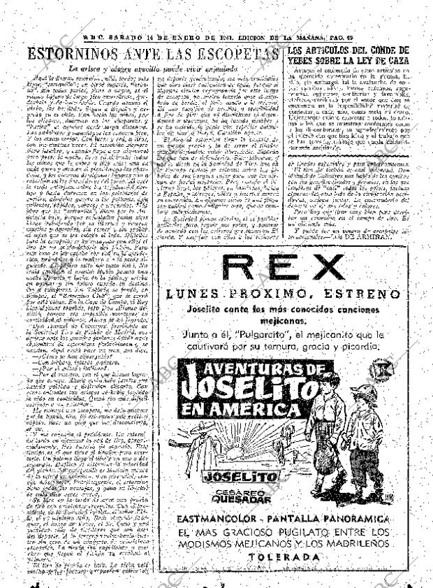 ABC MADRID 14-01-1961 página 49