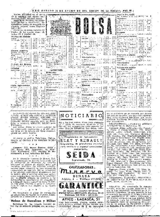 ABC MADRID 14-01-1961 página 57