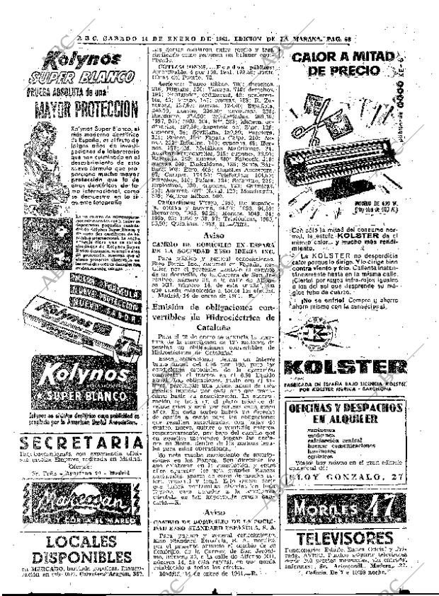 ABC MADRID 14-01-1961 página 58