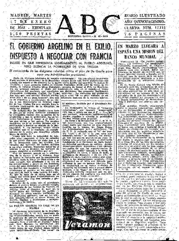 ABC MADRID 17-01-1961 página 31