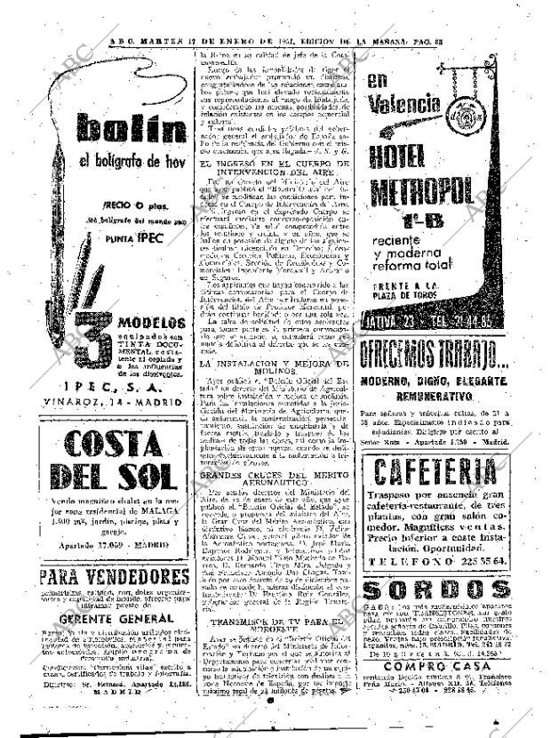 ABC MADRID 17-01-1961 página 38
