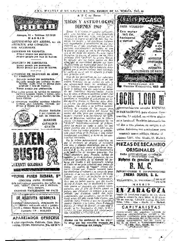 ABC MADRID 17-01-1961 página 40