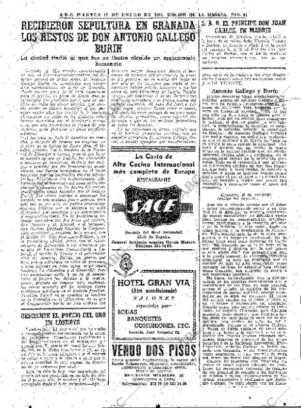 ABC MADRID 17-01-1961 página 41