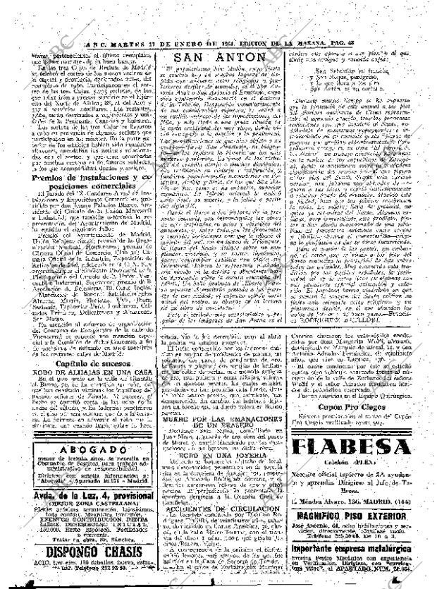 ABC MADRID 17-01-1961 página 48
