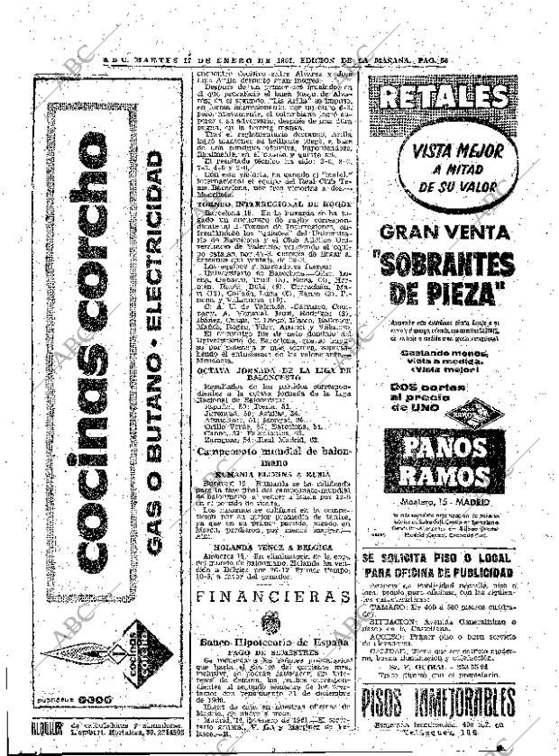 ABC MADRID 17-01-1961 página 56