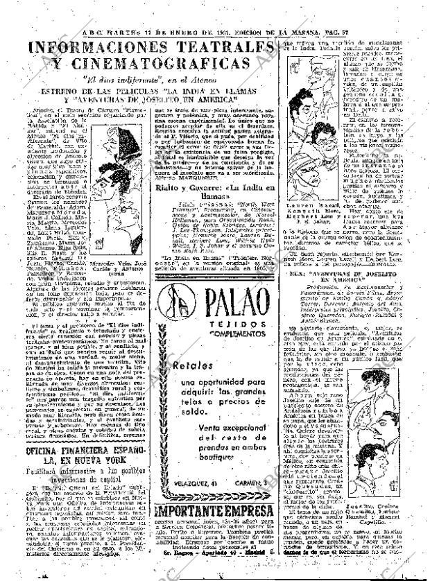ABC MADRID 17-01-1961 página 57