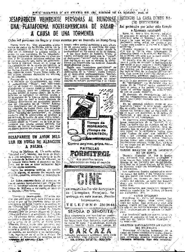 ABC MADRID 17-01-1961 página 61