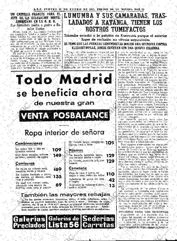 ABC MADRID 19-01-1961 página 33