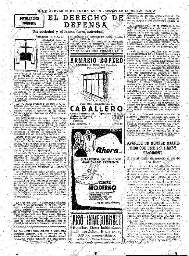 ABC MADRID 19-01-1961 página 47