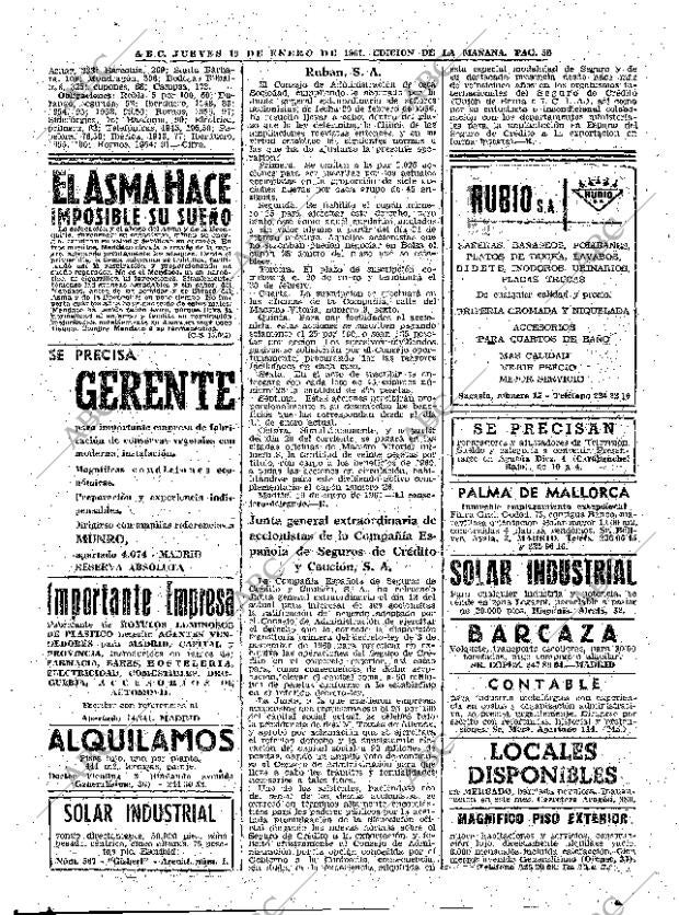 ABC MADRID 19-01-1961 página 58