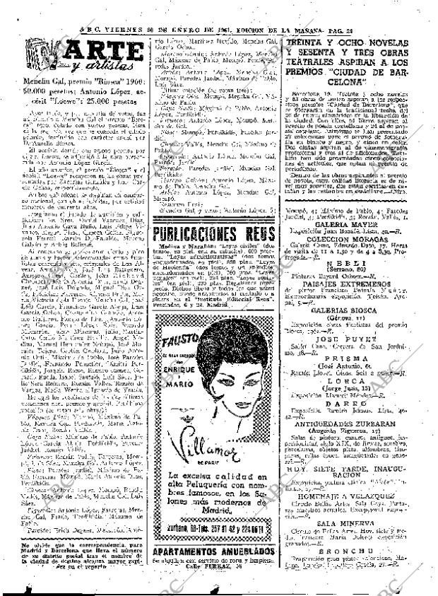 ABC MADRID 20-01-1961 página 34