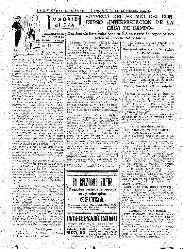 ABC MADRID 20-01-1961 página 41