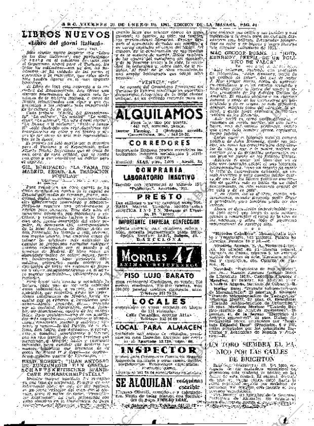 ABC MADRID 20-01-1961 página 42