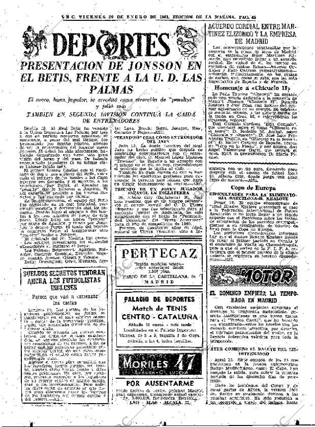 ABC MADRID 20-01-1961 página 45