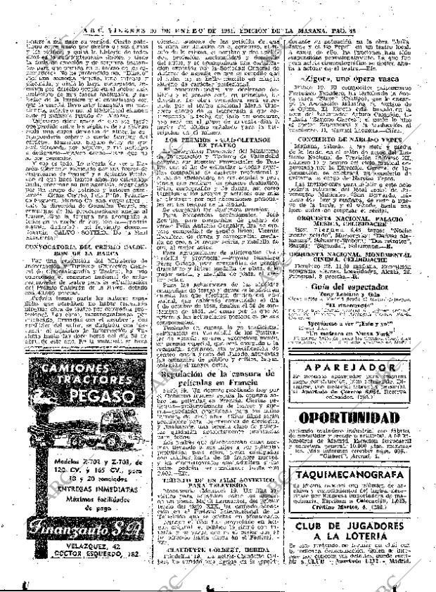 ABC MADRID 20-01-1961 página 48