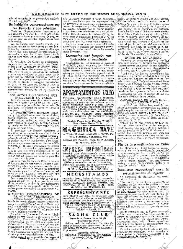ABC MADRID 22-01-1961 página 70