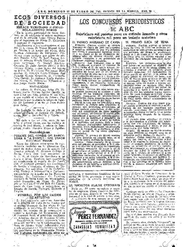 ABC MADRID 22-01-1961 página 75