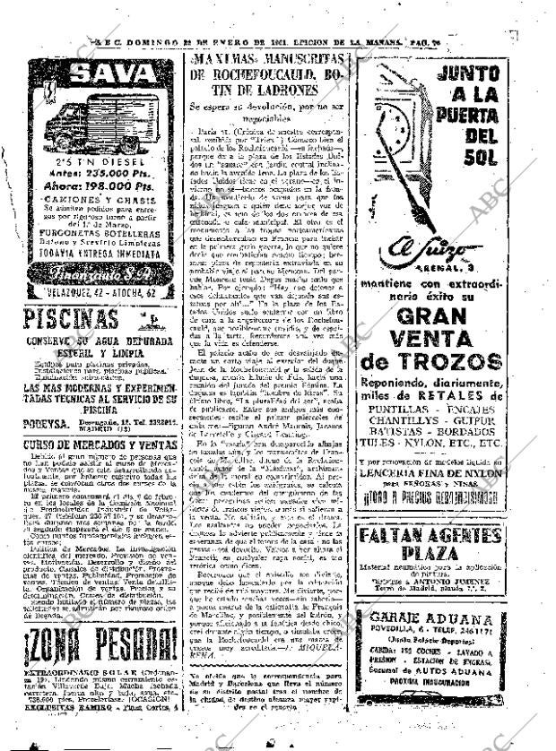 ABC MADRID 22-01-1961 página 76