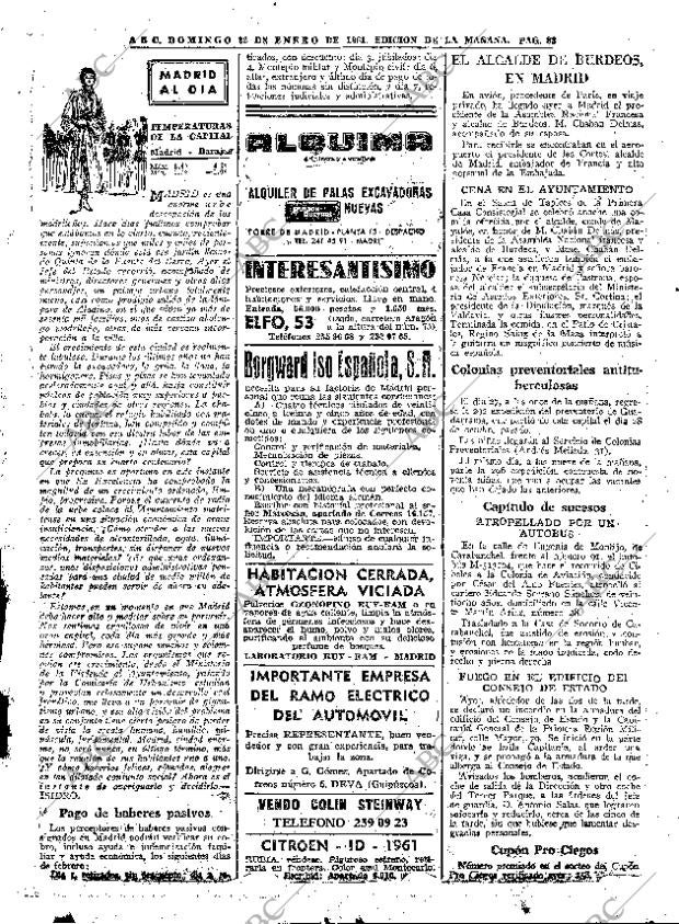 ABC MADRID 22-01-1961 página 83
