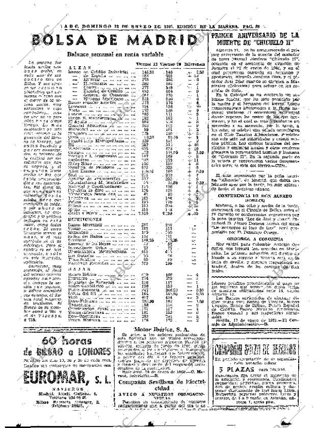 ABC MADRID 22-01-1961 página 88