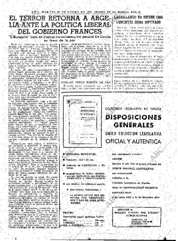 ABC MADRID 24-01-1961 página 25