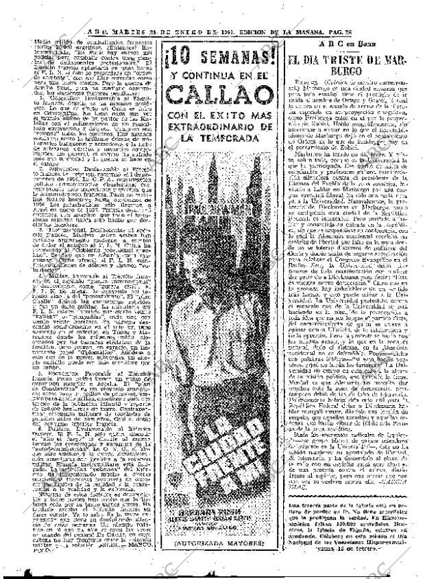 ABC MADRID 24-01-1961 página 28