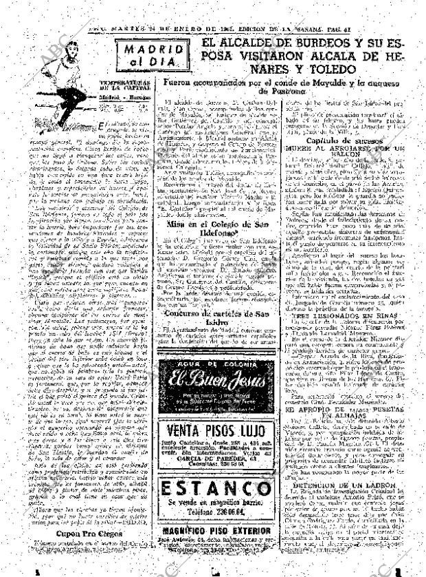 ABC MADRID 24-01-1961 página 41