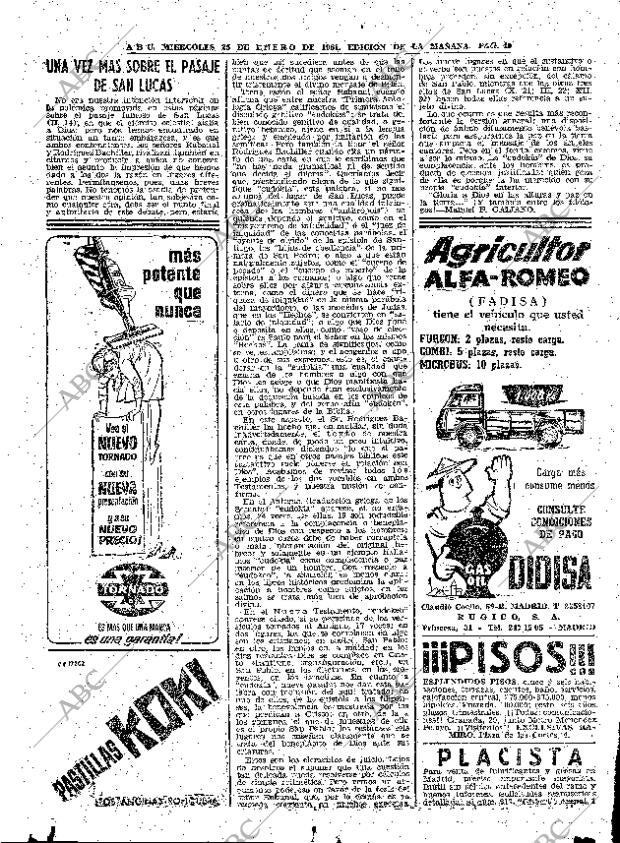 ABC MADRID 25-01-1961 página 40