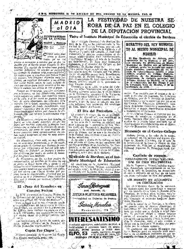 ABC MADRID 25-01-1961 página 43