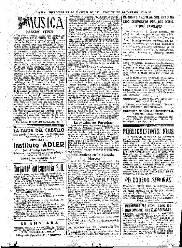 ABC MADRID 25-01-1961 página 50