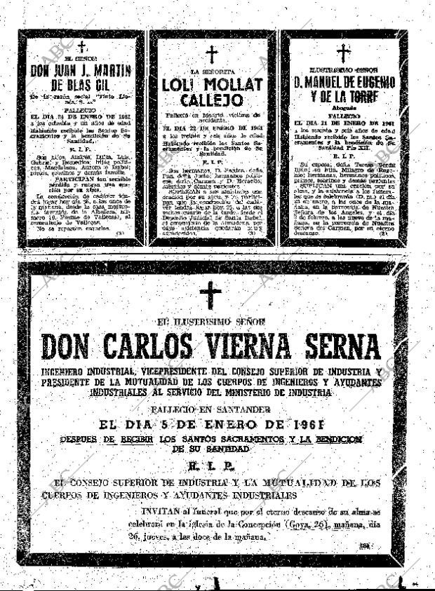 ABC MADRID 25-01-1961 página 61
