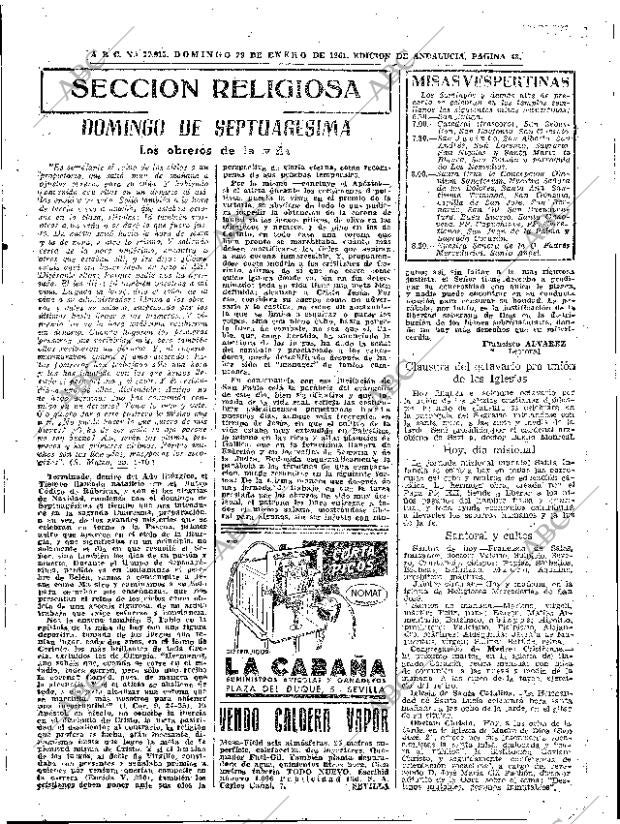 ABC SEVILLA 29-01-1961 página 43