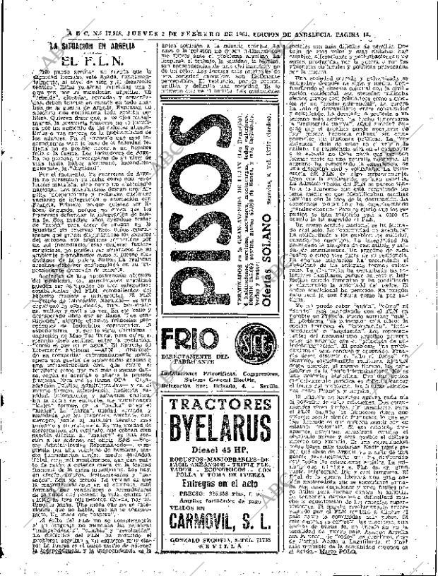 ABC SEVILLA 02-02-1961 página 15