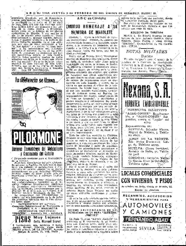 ABC SEVILLA 02-02-1961 página 20