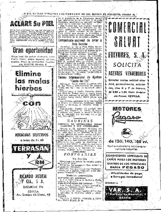 ABC SEVILLA 03-02-1961 página 32