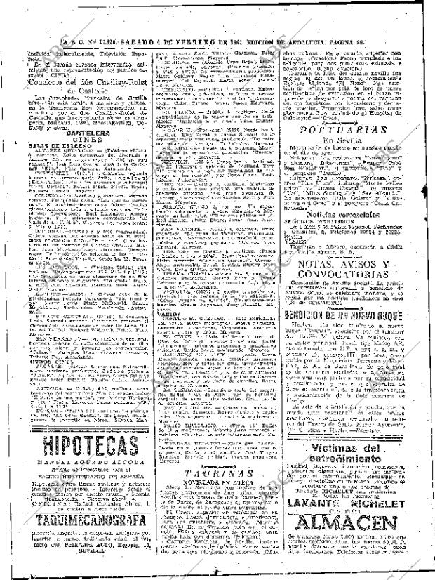 ABC SEVILLA 04-02-1961 página 28