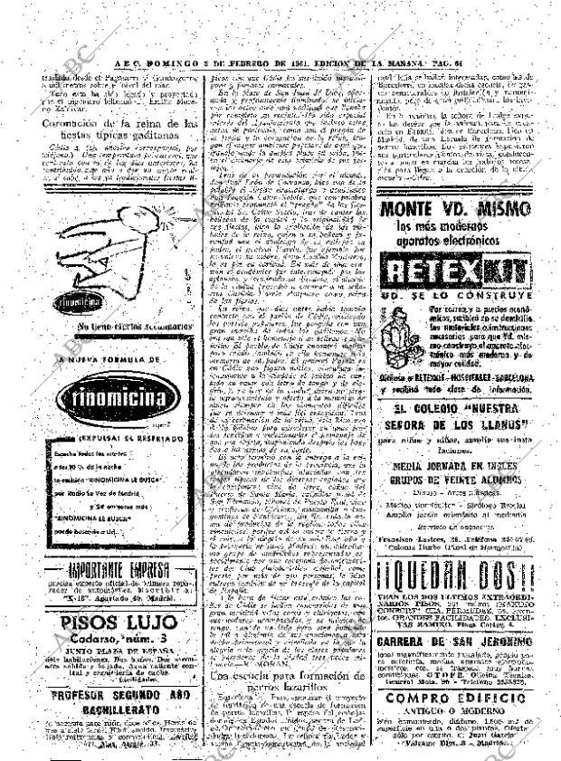 ABC MADRID 05-02-1961 página 64